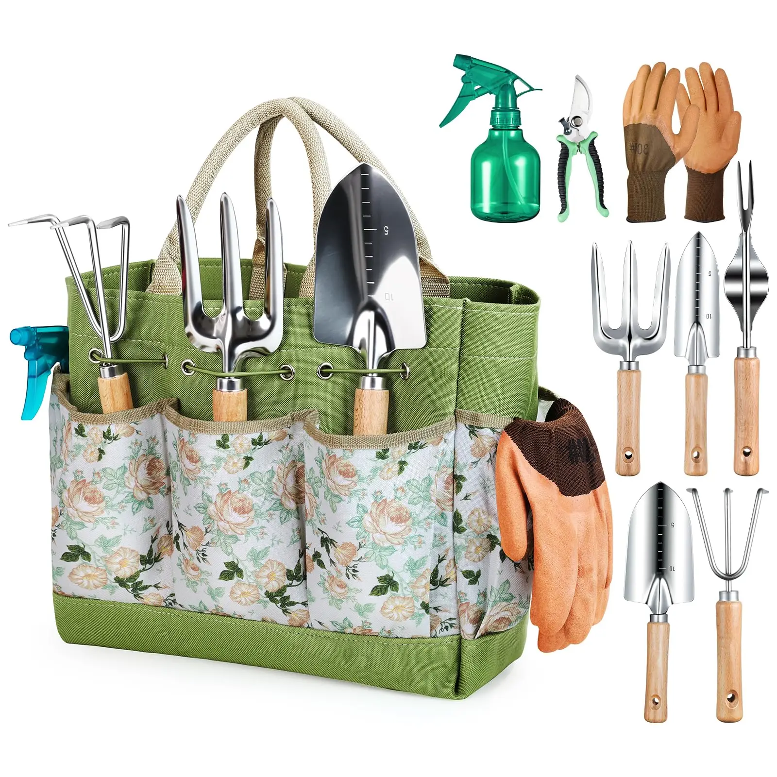 9PCS Stainless Steel Garden Ha - đánh giá và giá Spade Digging Fork